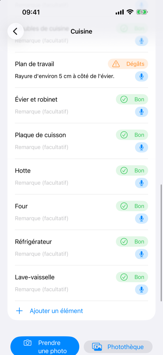 Capture d’écran d’InSitu: 3. Pièces et éléments