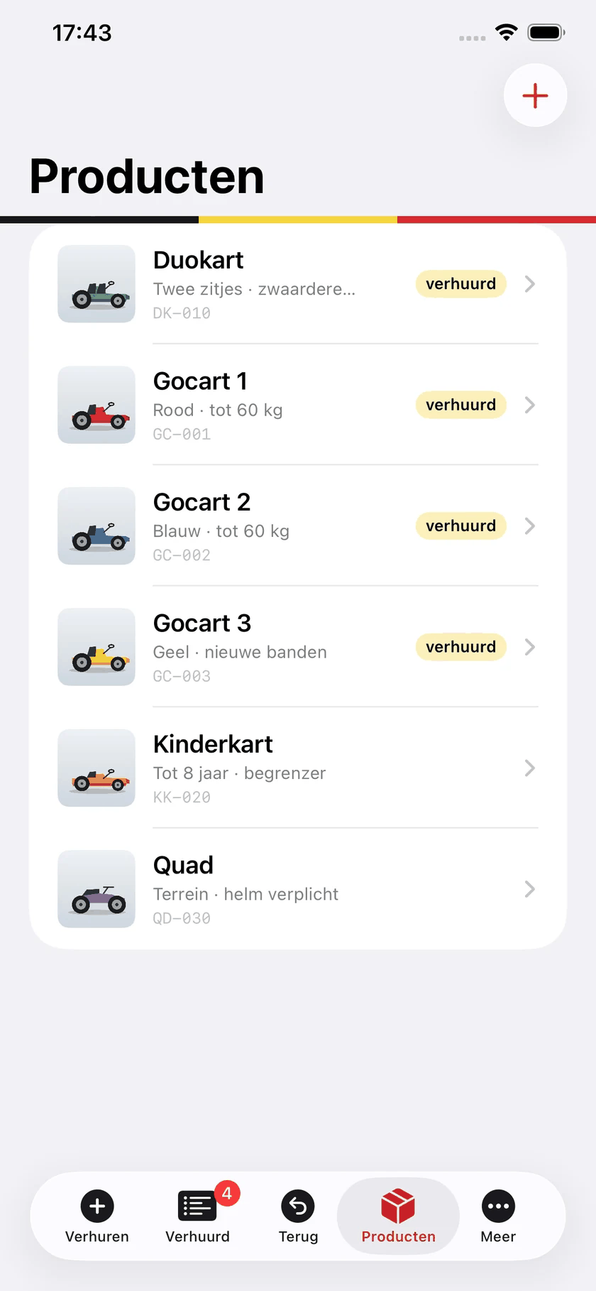 Je eigen productlijst
